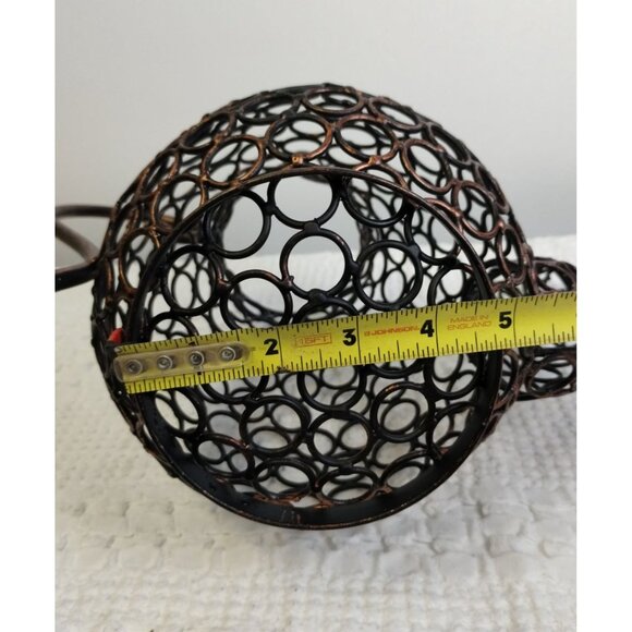 Vintage French Copper Color Metal Decorative Tea Pot Lid 12.5" SKU 2383 - Picture 7 of 7